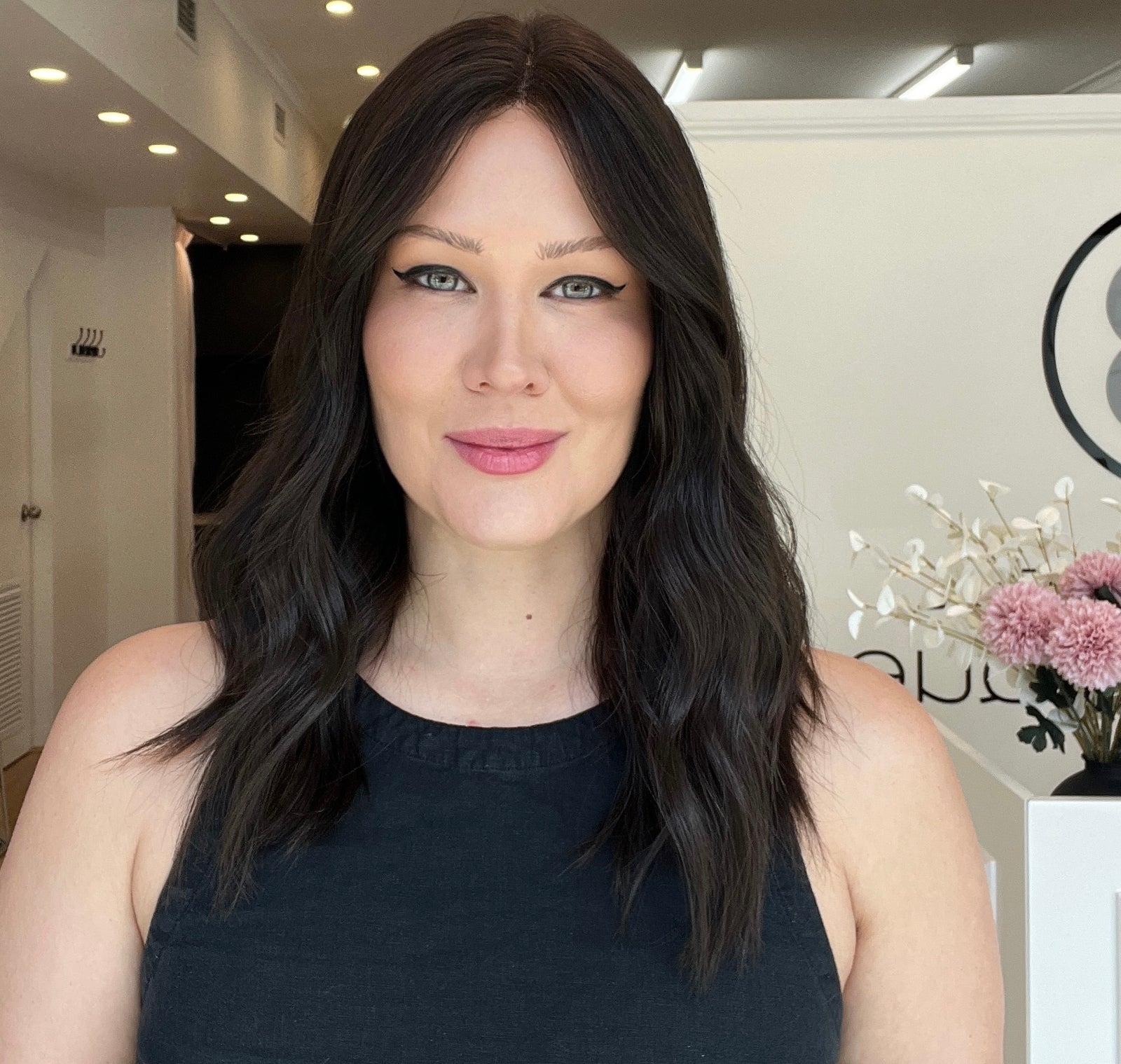 18" Platinum Lace Collection Wig - Luxury EUROPEAN Human Hair -Soft Black #2