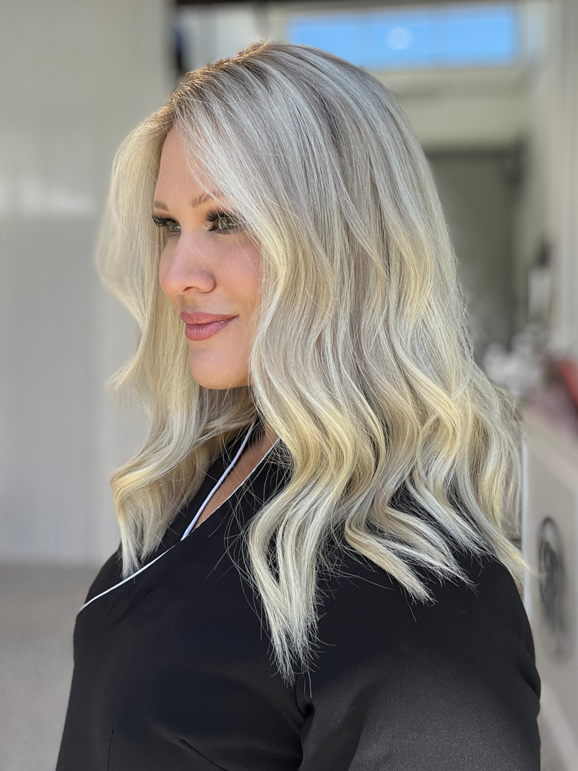 Platinum Lace Collection - Remy Human Hair Wig - The ANGELITE - Available in 16", 18", 20" or 22" length.