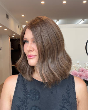 12" Luxury European Human Hair Wig - Ultra Light Density - Colour #10 (Warm Light Brown)