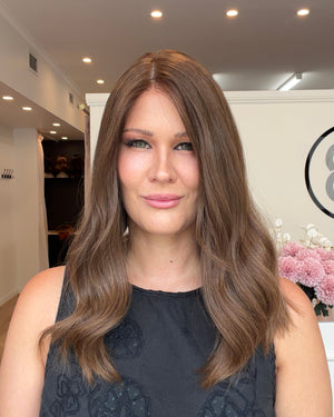 18" Luxury European Human Hair Wig - Ultra Light Density - Colour #10 (Medium Light Brown)