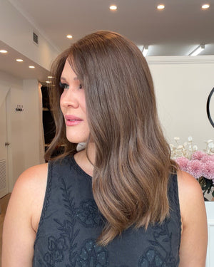 18" Luxury European Human Hair Wig - Ultra Light Density - Colour #10 (Medium Light Brown)