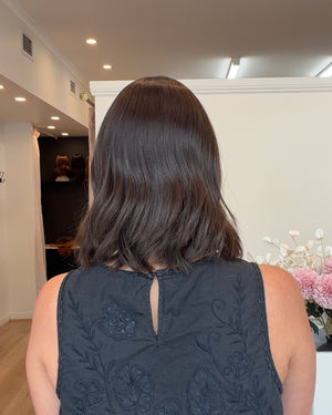 12" Luxury European Human Hair Wig - Ultra Light Density - Colour #4 (Dark Brown)