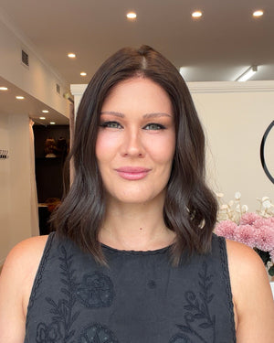 12" Luxury European Human Hair Wig - Ultra Light Density - Colour #4 (Dark Brown)