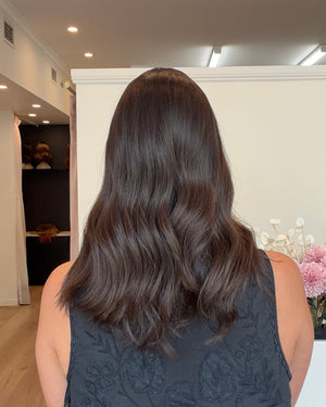 18" Luxury European Human Hair Wig - Ultra Light Density - Colour #4 (Dark Brown)