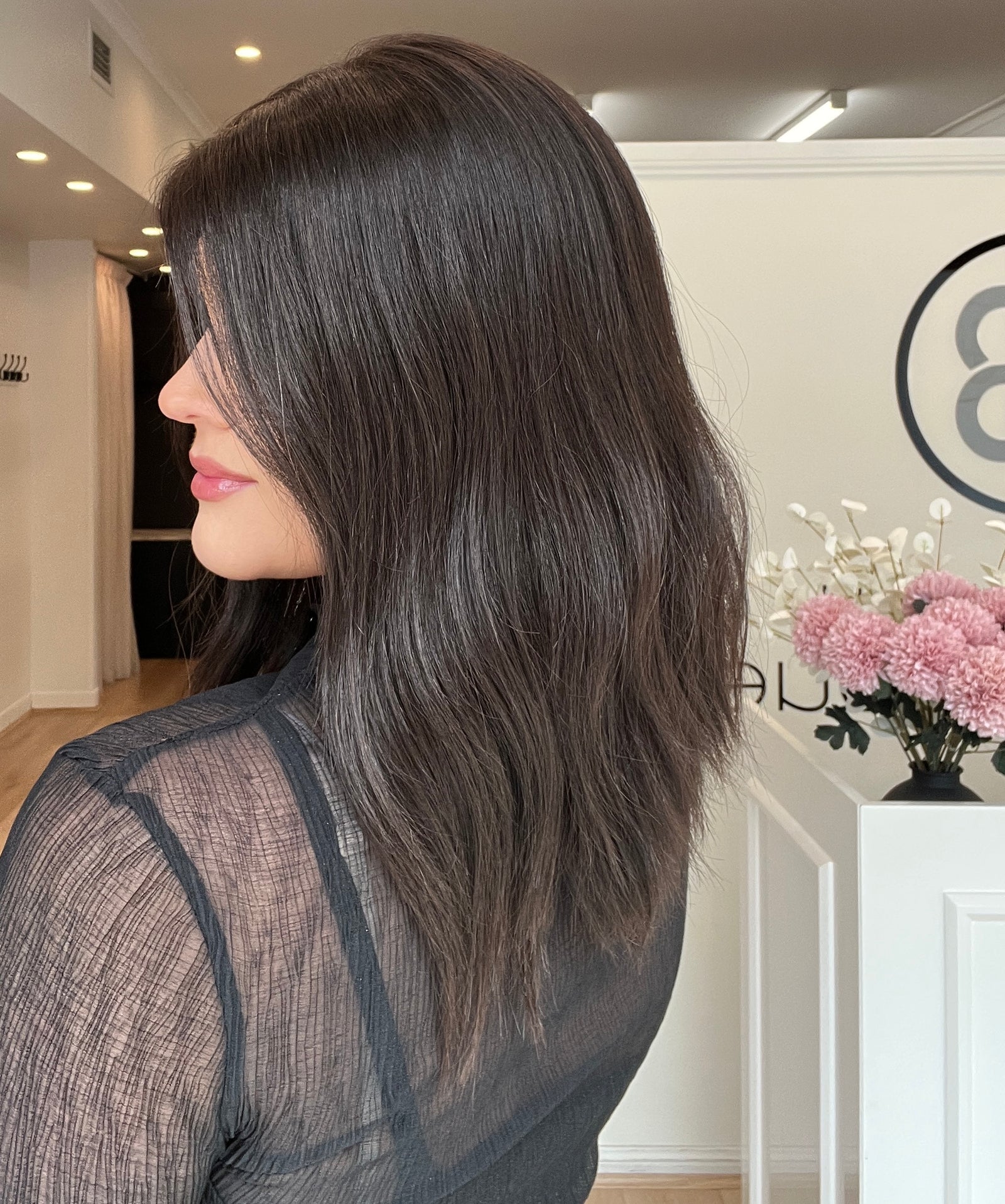 16" Premium Remy Human Hair Wig- Ultra Light Density - Soft Black