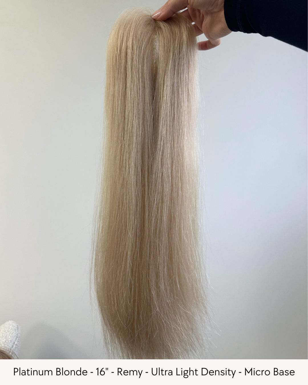 16" Premium Remy Human Hair - MICRO Topper - Pick your colour