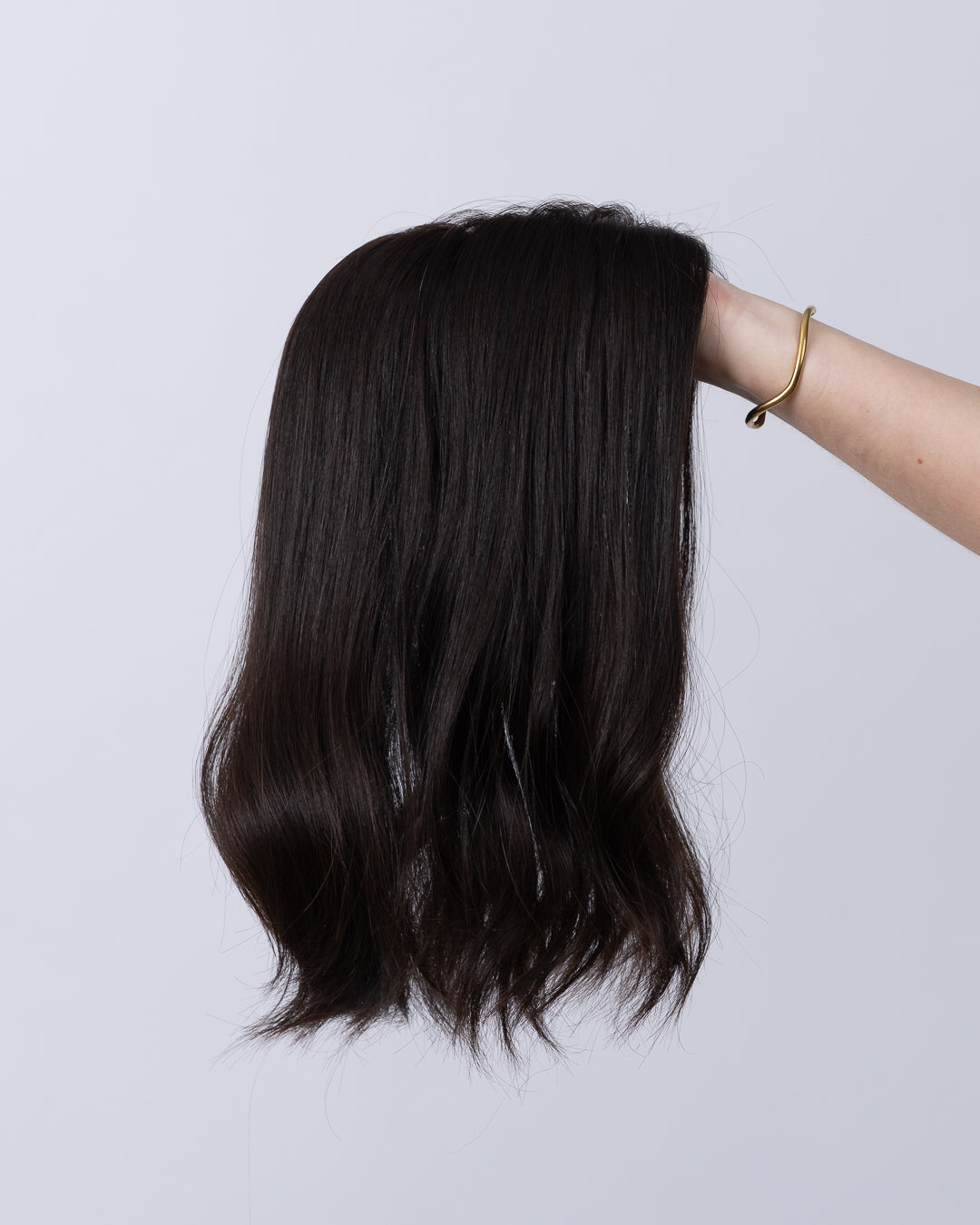 14" MINI European Human Hair Topper - #2 (Soft Black)