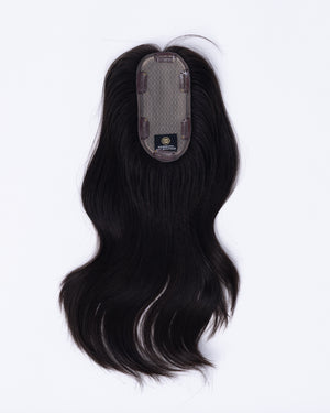 14" MINI European Human Hair Topper - #2 (Soft Black)