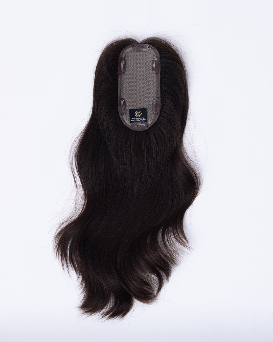 14" MINI European Human Hair Topper - #4 (Dark Brown)