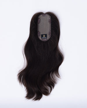 14" MINI European Human Hair Topper - #4 (Dark Brown)