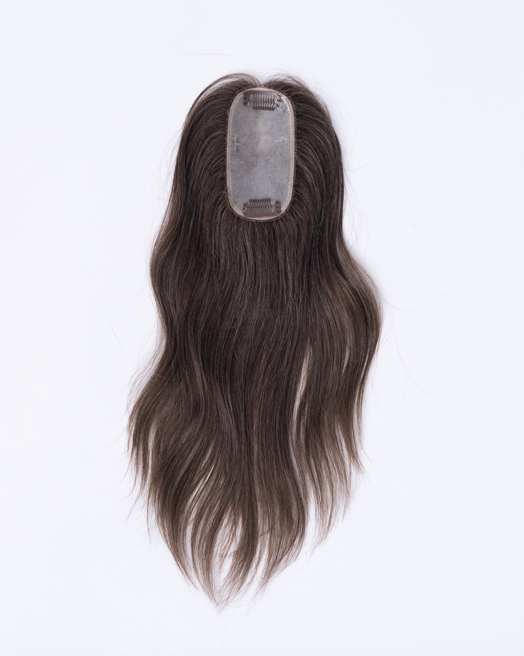 14" Micro Natural Grey European Hair Topper - #630