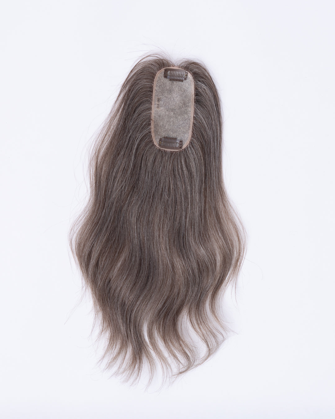 14" Micro Natural Grey European Hair Topper - #650