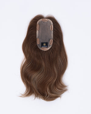 14" MINI European Human Hair Topper - #8/10 Balayage