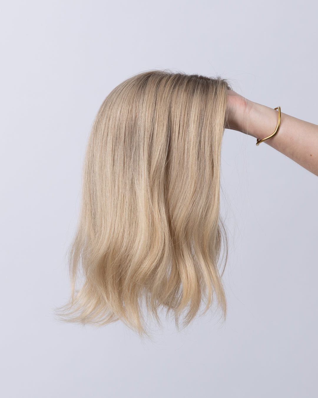 14" MINI European Human Hair Topper - Goldie
