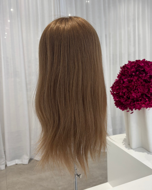 16" MIDI Luxury European Human Hair Topper - #12 Light Golden Brown