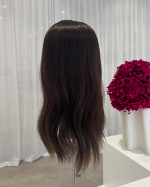 16" MIDI Luxury European Human Hair Topper - #4 Dark Brown