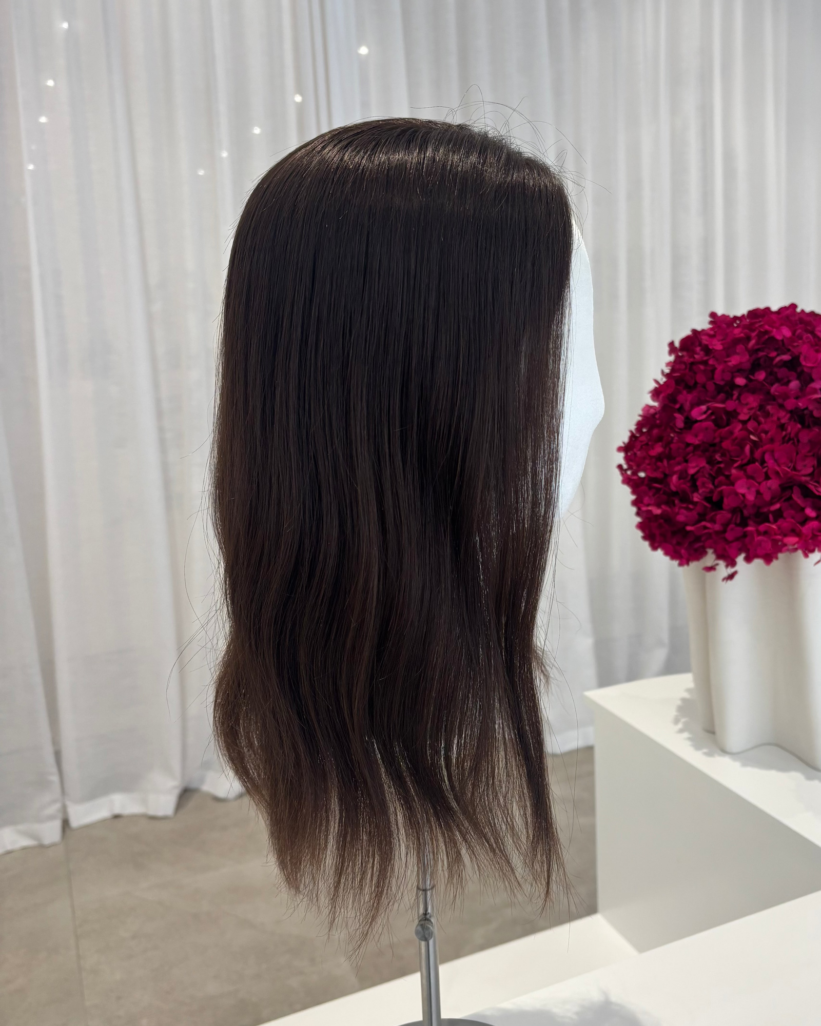 16" MIDI Luxury European Human Hair Topper - #4 Dark Brown