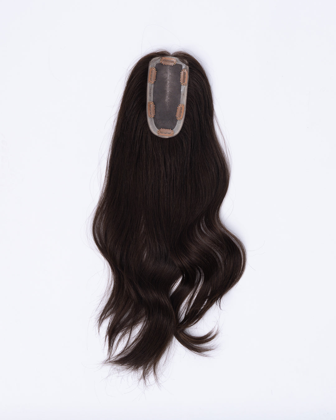 20" MINI Remy Human Hair Topper - #4 (Dark Brown)