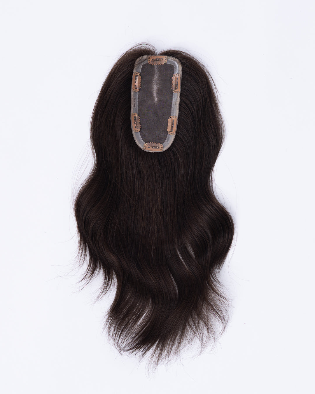 16" MINI Remy Human Hair Topper - #4 (Dark Brown)
