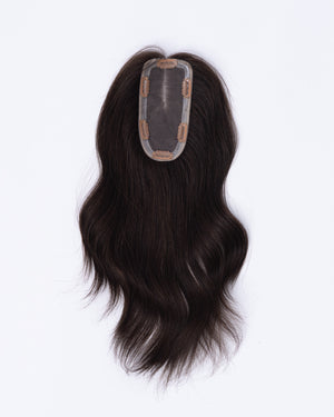 16" MINI Remy Human Hair Topper - #4 (Dark Brown)