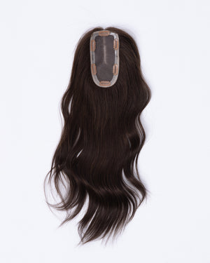20" MINI Remy Human Hair Topper - #6 (Medium Brown)