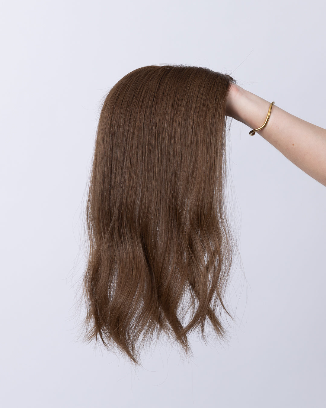 16" MINI Remy Human Hair Topper - #8 Light Brown