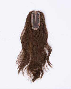 20" MINI Remy Human Hair Topper - #8 (Light Brown)
