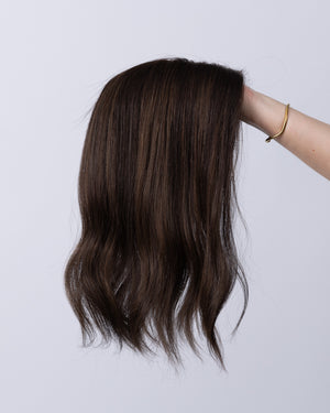 16" MINI Remy Human Hair Topper - #T4/8
