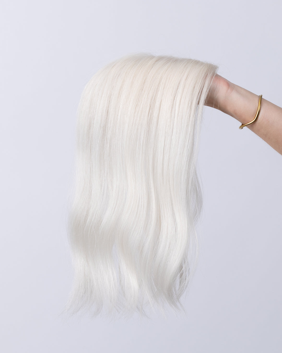 16" MINI Remy Human Hair Topper - White