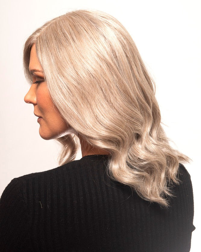 16" Premium Remy Human Hair Wig - Ultra Light Density - SNOW Grey