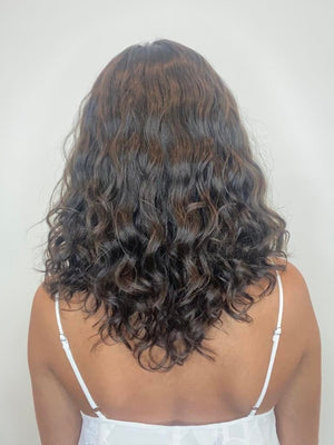 16" Premium Remy Wig - Ultra Light Density - Naturally Wavy - Dark Brown