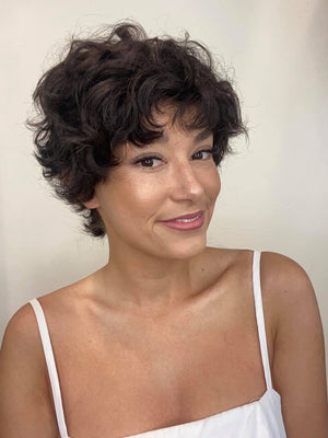 10" Luxury European Wig - Naturally Curly - Pixie - Soft Black