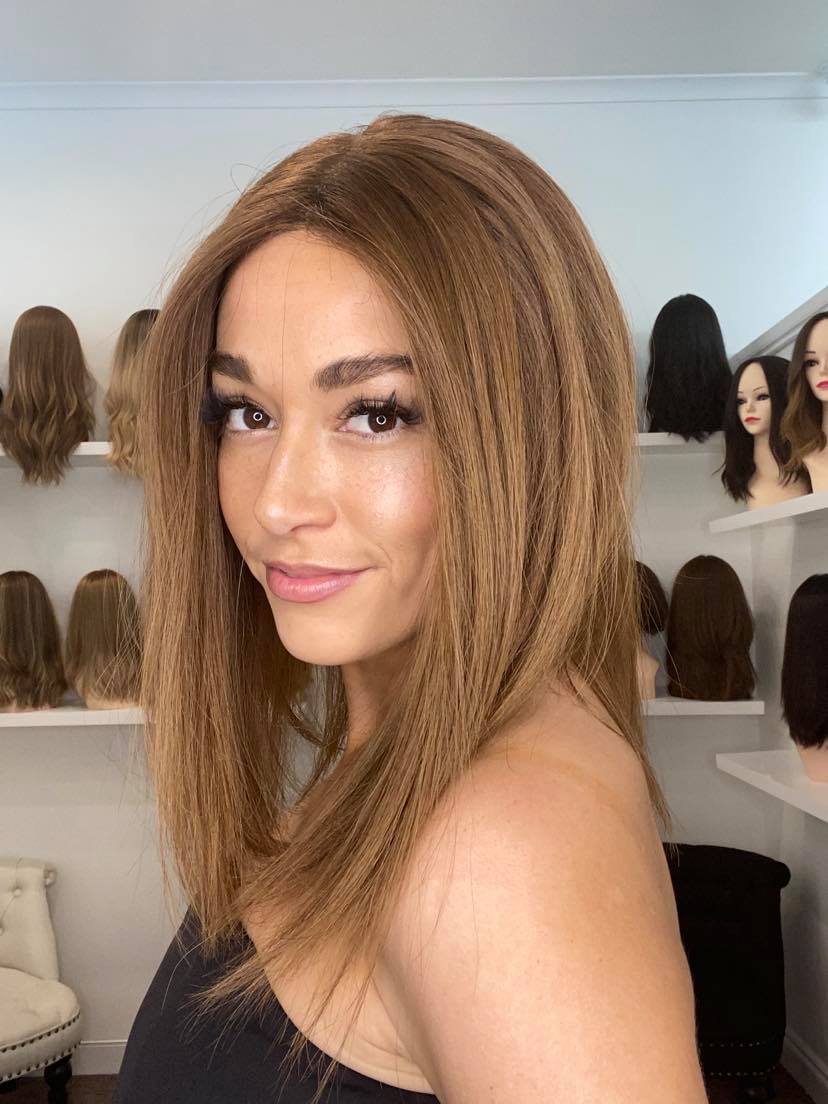 16" Premium Remy Human Hair Wig - Ultra Light Density - Auburn