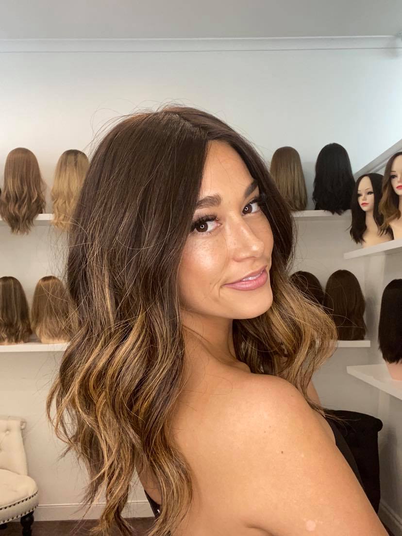 18" Premium Remy Human Hair Wig - Ultra Light Density - The BHB Balayage