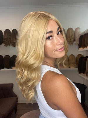 18-20" Luxury European Wig - Light Golden Blonde