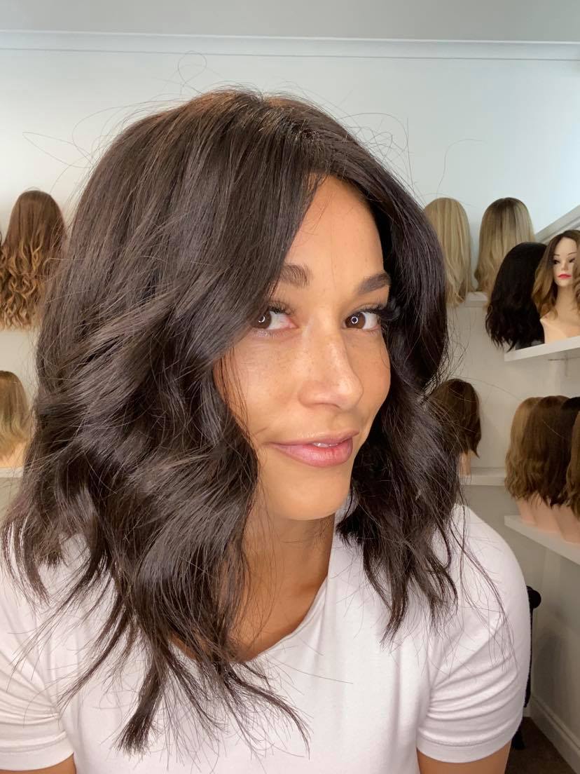 14" Luxury European Human Hair Wig - Light Density - Soft Black #2